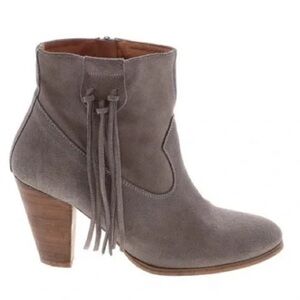 Anthropologie Howsty gray suede ankle boots 38